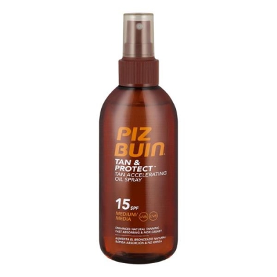 PIZ BUIN СЛЪНЦЕЗАЩИТЕН СПРЕЙ TAN&PROTECT ЗА БЪРЗ ТЕН SPF 15 150МЛ
