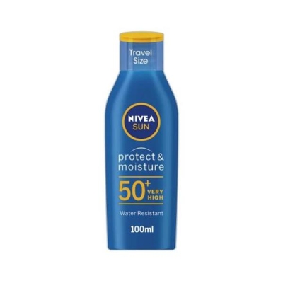 NIVEA СЛЪНЦЕЗАЩИТЕН ЛОСИОН PROTECT&MOISTURE SPF50+ MINI 100МЛ