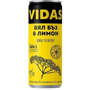 VIDAS НАПИТКА ФИНО ГАЗИРАНА БЯЛ БЪЗ И ЛИМОН 250МЛ