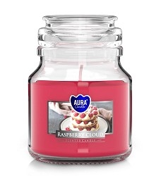 AURA FRAGRANCES CANDLES АРОМАТНА СВЕЩ RASPBERRY CLOUD 120ГР