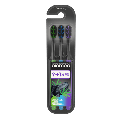 BIOMED ЧЕТКА ЗА ЗЪБИ 2+1 BLACK