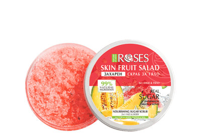 ROSES FRUIT SALAD СКРАБ ЗАХАРЕН ДИНЯ, ПЪПЕШ И МЕД 200МЛ
