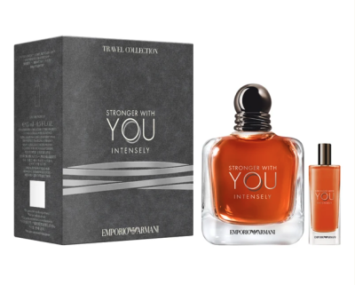 EMPORIO ARMANI STRONGER WITH YOU INTENSELY КОМПЛЕКТ ПАРФЮМНА ВОДА 100МЛ + ПАРФЮМНА ВОДА 15МЛ ЗА МЪЖЕ