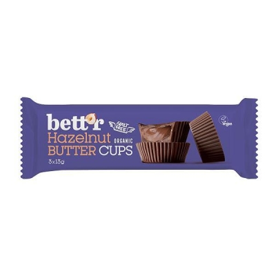 BETT'R ВЕГАН ШОКО ЧАШКИ С ПЪЛНЕЖ ОТ ЛЕШНИКОВ ТАХАН 3БР