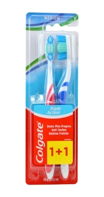 COLGATE ЧЕТКА ЗА ЗЪБИ TRIPLE ACTION 1+1