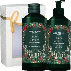 YVES ROCHER КОМПЛЕКТ ЗИМНИ ПЛОДОВЕ ДГ 400МЛ + МЛЯКО ЗА ТЯЛО 390МЛ + КУТИЯ 2025