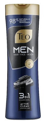 TEO ШАМПОАН BEAUTY 3В1 MEN FRESH/CHARCOAL 350МЛ