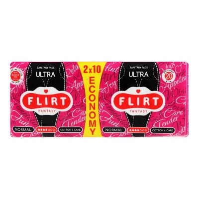 FLIRT ДАМСКИ ПРЕВРЪЗКИ COTTON & CARE НОРМАЛ 4К 20БР