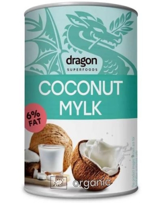 DRAGON НАПИТКА БИО ВЕГАН КОКОСОВО МЛЯКО 6% МАСЛЕНОСТ 400МЛ