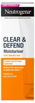 NEUTROGENA КРЕМ ЗА ЛИЦЕ CLEAR & DEFEND ХИДРАТАНТ СЪС САЛИЦИЛОВА КИСЕЛИНА 50МЛ