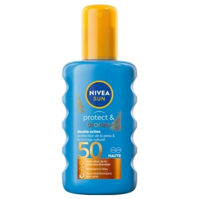 NIVEA СЛЪНЦЕЗАЩИТЕН СПРЕЙ PROTECT & BRONZE SPF50+ 200МЛ