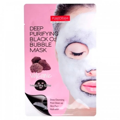 PUREDERM МАСКА ЗА ЛИЦЕ BUBBLE С ВУЛКАНИЧНА ПЕПЕЛ