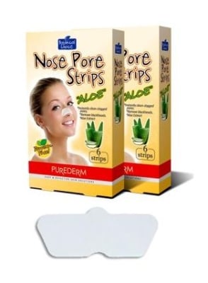 PUREDERM ПОЧИСТВАЩИ ЛЕПЕНКИ ЗА НОС NOSE PORE STRIPS ALOE 1БР