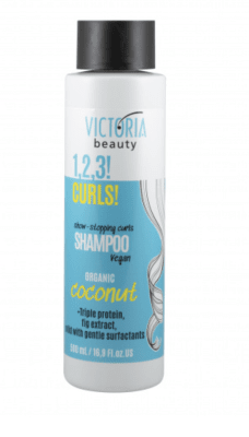 VICTORIA BEAUTY ШАМПОАН 1,2,3! CURL! ЗА КЪДРАВА КОСА 500МЛ