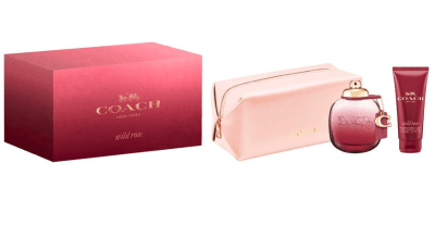 COACH WILD ROSE КОМПЛЕКТ ПАРФЮМНА ВОДА 90МЛ + ЛОСИОН ЗА ТЯЛО 100МЛ + ЧАНТИЧКА ЗА ЖЕНИ