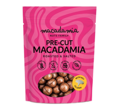 NUTS FAMILY ЯДКИ ПЕЧЕНА ОСОЛЕНА МАКАДАМИЯ С ЧЕРУПКА 150ГР