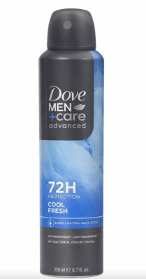 DOVE ДЕЗОДОРАНТ ADVANCED CARE 72H COOL FRESH ЗА МЪЖЕ 250МЛ