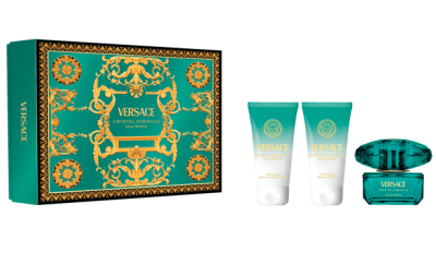 VERSACE CRYSTAL EMERALD КОМПЛЕКТ ПАРФЮМНА ВОДА 50МЛ + ЛОСИОН ЗА ТЯЛО 50МЛ + ДУШ ГЕЛ 50МЛ ЗА ЖЕНИ
