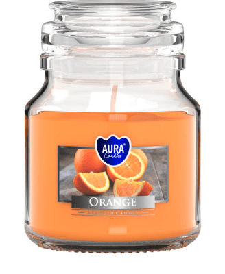 AURA FRAGRANCES CANDLES АРОМАТНА СВЕЩ ORANGE 120ГР