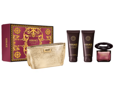 VERSACE CRYSTAL NOIR КОМПЛЕКТ ПАРФЮМНА ВОДА 90МЛ + ЛОСИОН ЗА ТЯЛО 100МЛ + ДУШ ГЕЛ 100МЛ + НЕСЕСЕР ЗА ЖЕНИ