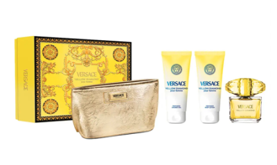 VERSACE YELLOW DIAMOND КОМПЛЕКТ EDT 90МЛ + ЛОСИОН ЗА ТЯЛО 100МЛ + ДУШ ГЕЛ 100МЛ + НЕСЕСЕР ЗА ЖЕНИ
