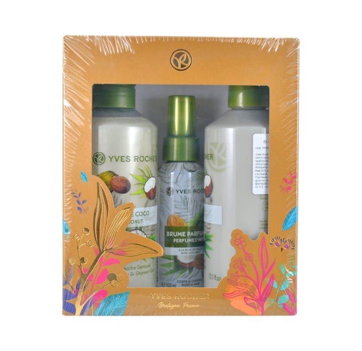 YVES ROCHER КОМПЛЕКТ КОКОС ДГ 400МЛ+МЛЯКО 390МЛ+МИСТ 100МЛ | Магазини ...