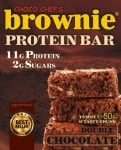 BROWNIE ПРОТЕИНОВ БАР ДВОЕН ШОКОЛАД С 2ГР ЗАХАР 50ГР