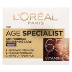 L'OREAL НОЩЕН КРЕМ ПРОТИВ БРЪЧКИ AGE SPECIALIST 65+ 50МЛ