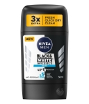 NIVEA MEN ДЕО СТИК BLACK & WHITE INVISIBLE FRESH 48Ч ЗА МЪЖЕ 50МЛ
