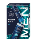 NIVEA КОМПЛЕКТ 24 FRESH KICK ДУШ ГЕЛ 250МЛ + ДЕО 150МЛ ЗА МЪЖЕ
