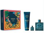 VERSACE EROS КОМПЛЕКТ ПАРФЮМНА ВОДА 100МЛ + ДУШ ГЕЛ 150МЛ +  МИНИ ПАРФЮМ 5МЛ ЗА МЪЖЕ