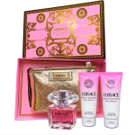 VERSACE BRIGHT CRYSTAL КОМПЛЕКТ ТОАЛЕТНА ВОДА 90МЛ + ЛОСИОН ЗА ТЯЛО 100МЛ + ДУШ ГЕЛ 100МЛ + НЕСЕСЕР ЗА ЖЕНИ